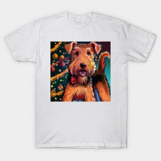 Cute Airedale Terrier Drawing T-Shirt